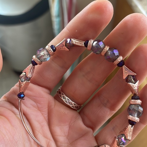 Alex and Ani rose gold bangles, set of 3 - Picture 9 of 9